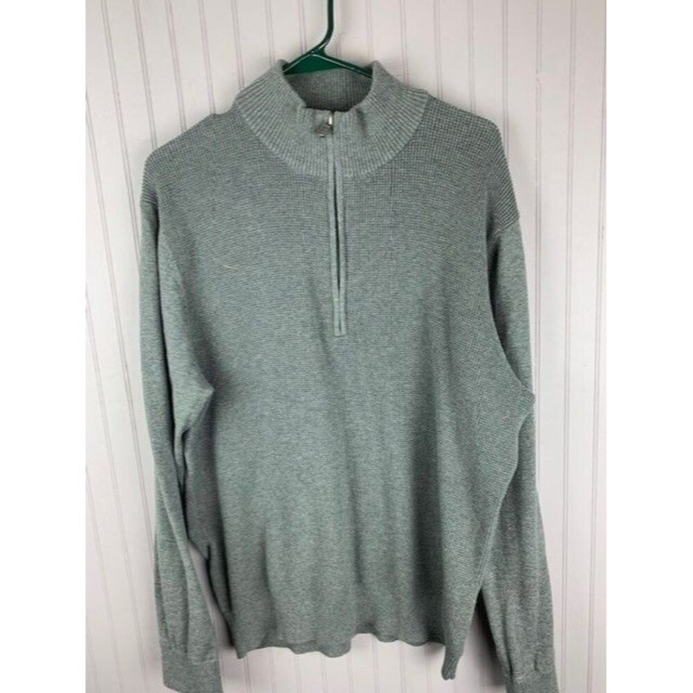 Michael Kors Size Xl Mens Sweater Gray 1/4 Zip Long Sleeve